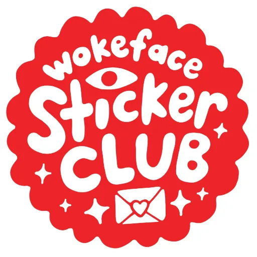 Wokeface Sticker of the Month Club logo