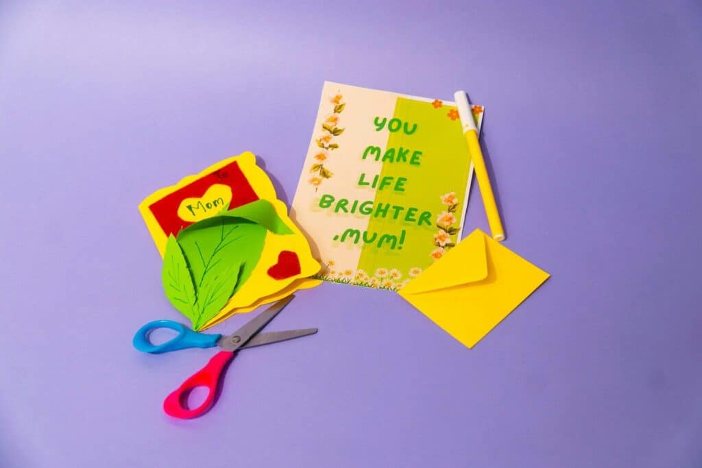 Handmade letter craft for mother's day